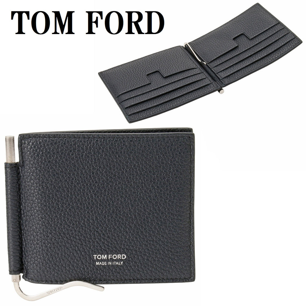 TOM FORD T LINE MONEY CLIP WALLET Y0231 LCL158S 1L034 MIDNIGHT