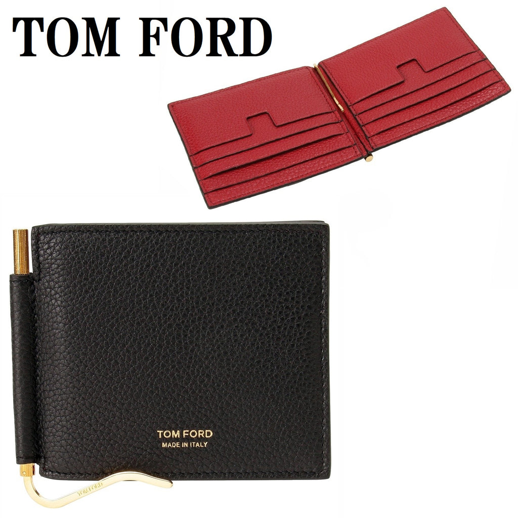 TOM FORD TWOTONE T LINE MONEY CLIP WALLET Y0231 LCL326G 3NR01