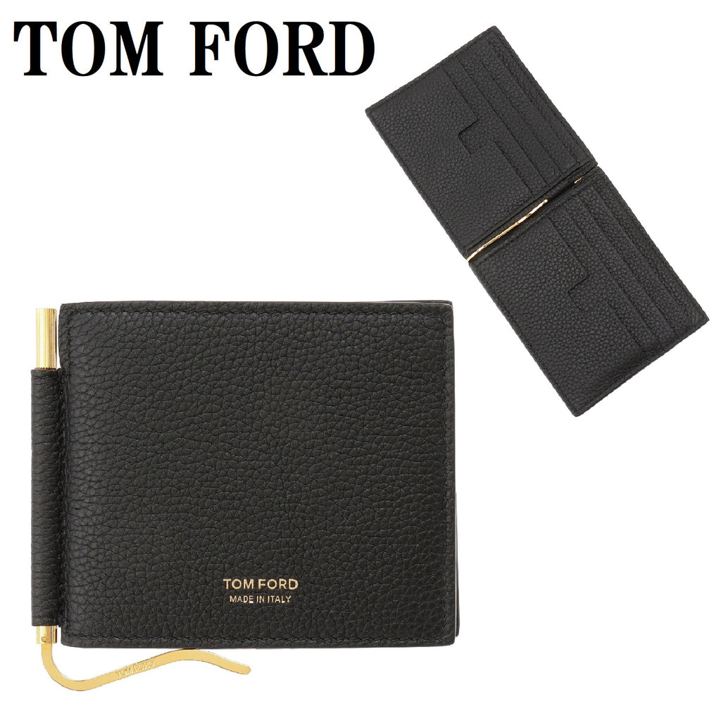 TOM FORD トムフォード 二つ折り財布 BLACK - 折り財布
