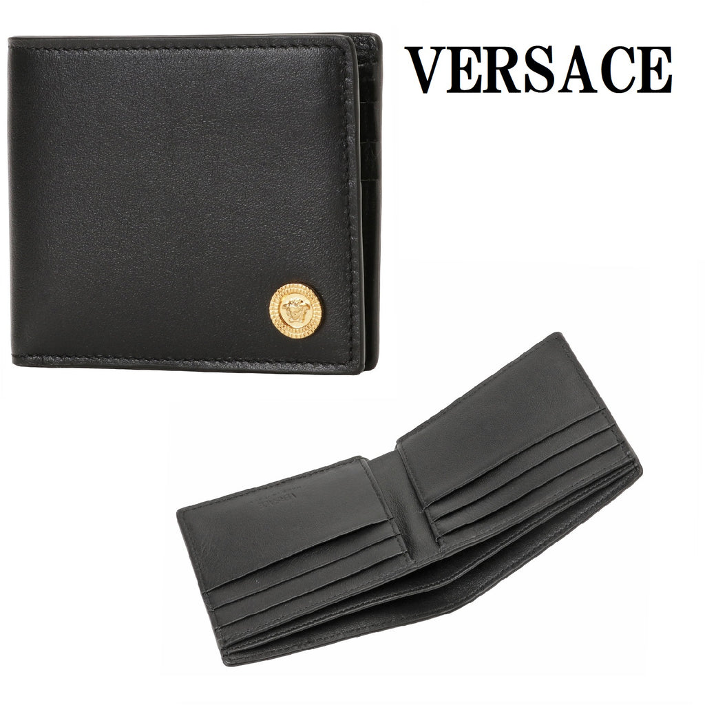 いくらまでなら可能でしょうか【美品】VERSACE ヴェルサーチ 二つ折り財布 メデューサ ブラック メンズ
