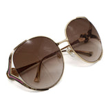 日本正規品 GUCCI SUNGLASSES GG0225S 007 BROWN GOLD グッチ サングラス ノーズパッド 眼鏡 UVカット メンズ レディース ブラウン ゴールド
