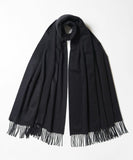 Johnstons WA000056 SA0900 WA56 Woven Stole Black ジョンストンズ 大判 ストール マフラー スカーフ カシミア プレーン 無地 レディース メンズ ブラック