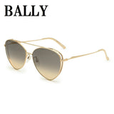 BALLY SUNGLASSES ASIAN FIT BY0003-H 28B 59 GREYBEIGE GOLD バリー サングラス アジアンフィット UVカット 紫外線カット ノーズパッド 鼻あて メンズ レディース グレーベージュ ゴールド