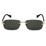 日本正規品 GUCCI SUNGLASSES GG1221S 001 GREY GOLD グッチ サングラス ノーズパッド 眼鏡 UVカット メンズ レディース グレー ゴールド