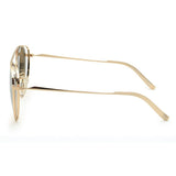 BALLY SUNGLASSES ASIAN FIT BY0003-H 28B 59 GREYBEIGE GOLD バリー サングラス アジアンフィット UVカット 紫外線カット ノーズパッド 鼻あて メンズ レディース グレーベージュ ゴールド