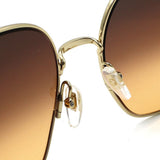 日本正規品 GUCCI SUNGLASSES GG0879S 004 BROWN GOLD グッチ サングラス ノーズパッド 眼鏡 UVカット メンズ レディース ブラウン ゴールド