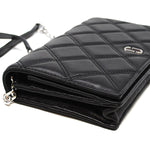 MARC JACOBS 2WAY LEATHER WALLET CROSSBODY SHOULDER M0012087 001 BLACK マークジェイコブス 長財布 チェーンストラップ ショルダー キルティング レザー ブラック