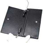 MARC JACOBS 2WAY LEATHER WALLET CROSSBODY SHOULDER M0012087 001 BLACK マークジェイコブス 長財布 チェーンストラップ ショルダー キルティング レザー ブラック