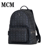 MCM STARK SIDE STUDS BACKPACK MMKAAVE09BK001 BLACK エムシーエム スターク サイドスタッズ バックパック ヴィセトス ミディアム リュックサック ロゴプリント メンズ レディース ブラック
