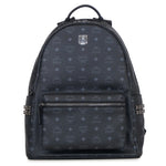 MCM STARK SIDE STUDS BACKPACK MMKAAVE09BK001 BLACK エムシーエム スターク サイドスタッズ バックパック ヴィセトス ミディアム リュックサック ロゴプリント メンズ レディース ブラック