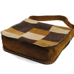 MICHAEL KORS 30F6AATH7S 248 CROSSBODY SHOULDER BAG BROWN マイケルコース スエード クロスボディバッグ ショルダーバッグ レディース 女性 ブラウン パッチワーク