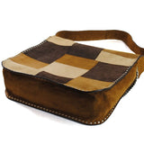 MICHAEL KORS 30F6AATH7S 248 CROSSBODY SHOULDER BAG BROWN マイケルコース スエード クロスボディバッグ ショルダーバッグ レディース 女性 ブラウン パッチワーク