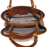 MICHAEL KORS 30S6GAPT2L 230 2way HAND TOTE SHOULDER BAG BROWN マイケルコース レザー ハンドバッグ トートバッグ ショルダーバッグ レディース 女性 ブラウン