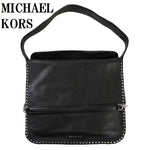 MICHAEL KORS 30T6SATH3L 001 HAND BAG BLACK マイケルコース レザー ハンドバッグ レディース 女性 ブラック