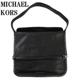 MICHAEL KORS 30T6SATH3L 001 HAND BAG BLACK マイケルコース レザー ハンドバッグ レディース 女性 ブラック