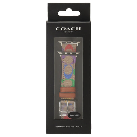 COACH APPLEWATCH STRAP BELT 14700167 BEIGE TAN MULTI 38mm 40mm