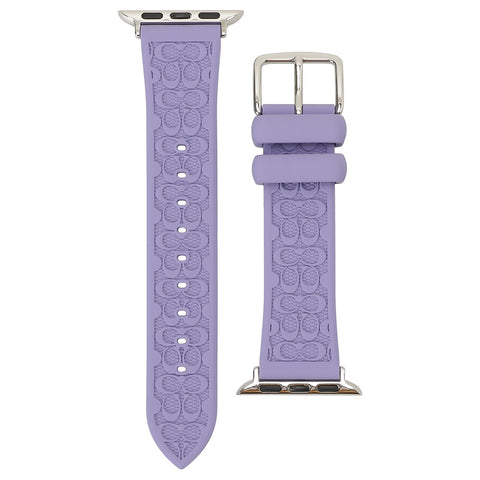 COACH APPLEWATCH STRAP RUBBER BELT 14700195 PURPLE 38mm 40mm 41mm