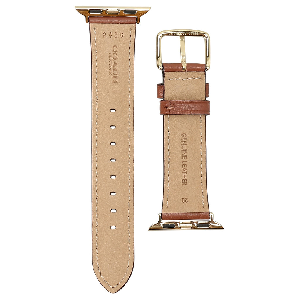 COACH APPLEWATCH STRAP LETHER BELT 14700199 SADDLE BROWN 38mm 40mm