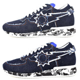 URBAN SUN ANDRE 221 SNEAKERS SHOES RUNNING MODEL MENS 39 40 41 42 43 DENIM BLUE アーバンサン アンドレ スニーカー 靴 シューズ ランニングモデル ローカット メンズ デニムブルー