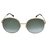 国内正規品 GUCCI SUNGLASSES ASIAN FIT 59㎜ GG0881SA 001 GREY GOLD グッチ サングラス アジアンフィット アイウェア 眼鏡 UVカット グレー ゴールド