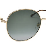 国内正規品 GUCCI SUNGLASSES ASIAN FIT 59㎜ GG0881SA 001 GREY GOLD グッチ サングラス アジアンフィット アイウェア 眼鏡 UVカット グレー ゴールド