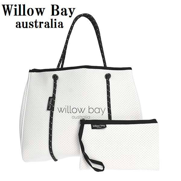 Willow Bay DAYDREAMER NEOPRENE TOTE BAG LOGO 9921 WHITE