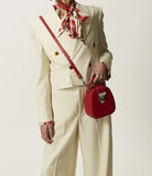 Vivienne Westwood DOLCE CROSSBODY SHOULDER HAND BAG LETHER 43030051 RED ヴィヴィアン ウエストウッド クロスボディバッグ ショルダーバッグ レディース レッド