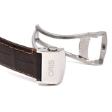 ORIS ARTELIER SKELETON AUTO ANALOG WATCH 734 7670 4351D SILVER GOLD DARKBROWN オリス アートリエ スケルトン オート 自動巻き 腕時計 ウォッチ レザー メンズ シルバー ダークブラウン BOXなし