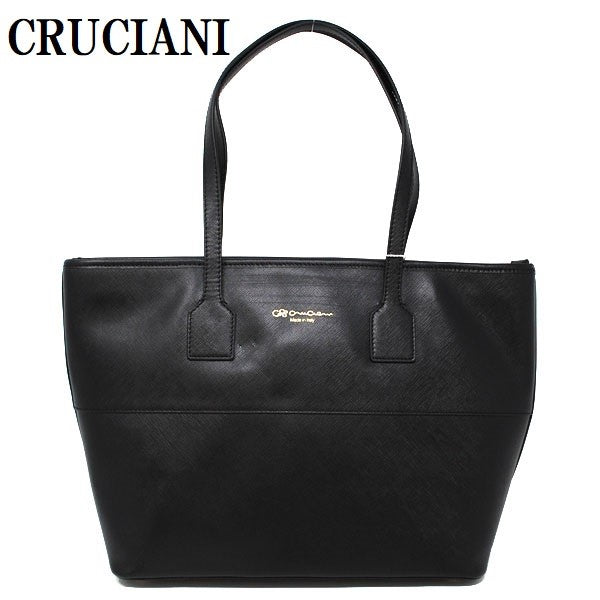 CRUCIANI LETHER HAND TOTE BAG AD20.900M NERO クルチアーニ レザー