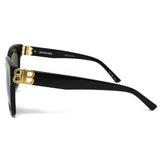 BALENCIAGA SUNGLASSES ASIAN FIT BB0102SA 001 57mm BLACK WHITE バレンシアガ サングラス アジアンフィット アイウェア グレー ブラック