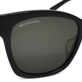 BALENCIAGA SUNGLASSES ASIAN FIT BB0102SA 001 57mm BLACK WHITE バレンシアガ サングラス アジアンフィット アイウェア グレー ブラック