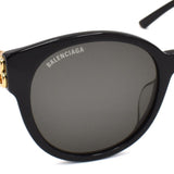 BALENCIAGA SUNGLASSES ASIAN FIT BB0134SA 001 55mm GREY BLACK バレンシアガ サングラス アジアンフィット アイウェア グレー ブラック