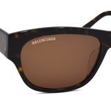 国内正規品 BALENCIAGA SQUARE SUNGLASSES ASIAN FIT BB0164S 002 57mm BROWN HAVANA バレンシアガ サングラス アジアンフィット アイウェア メガネ 眼鏡 ブラウン ハバナ