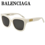 国内正規品 BALENCIAGA SQUARE SUNGLASSES ASIAN FIT BB0237SA 004 55mm GREY WHITE バレンシアガ サングラス アジアンフィット アイウェア メガネ 眼鏡 グレー ホワイト
