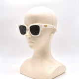 国内正規品 BALENCIAGA SQUARE SUNGLASSES ASIAN FIT BB0237SA 004 55mm GREY WHITE バレンシアガ サングラス アジアンフィット アイウェア メガネ 眼鏡 グレー ホワイト