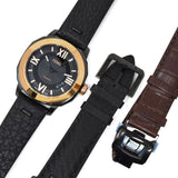 FENDI SELLERIA AUTO ANALOG WATCH 42mm F820211011 BLACK フェンディ セレリア アナログ 腕時計 オートマチック 自動巻き ウォッチ 替えストラップ2本付き メンズ ブラック