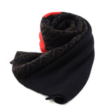 FENDI FXS124-AEVB-F1DPC WOOL MUFFLER STOLE MUD BROWN RED MONOGRAM MULTI COLOR フェンディ ウール マフラー ストール メンズ 男性 モノグラム マルチカラー