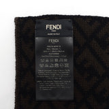 FENDI FXS124-AEVB-F1DPC WOOL MUFFLER STOLE MUD BROWN RED MONOGRAM MULTI COLOR フェンディ ウール マフラー ストール メンズ 男性 モノグラム マルチカラー
