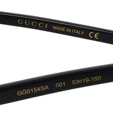 国内正規品 GUCCI SUNGLASSES ASIAN FIT 53㎜ GG0154SA 001 BLACK グッチ サングラス アジアンフィット アイウェア 眼鏡 UVカット ブラック