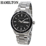 HAMILTON JAZZMASTER SEAVIEW DAY DATE QUARTZ ANALOG WATCH H37511131 SILVER BLACK ハミルトン ジャズマスター シービュー デイデイト クォーツ 腕時計 電池式 ウォッチ メンズ シルバー ブラック