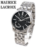 MAURICE LACROIX PONTOS RESERVE DE MARCHE AUTO ANALOG WATCH PT6168-SS002-331 SILVER BLACK モーリスラクロア ポントス リザーブ ド マルシェ パワーリザーブ オート 自動巻き 腕時計 ウォッチ メンズ シルバー ブラック