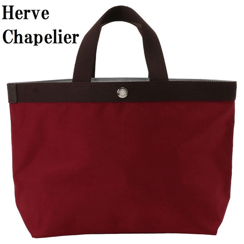 HERVE CHAPELIER TOTE BAG CORDURA SQUARE M 704C 22 GRENADINE MOKA