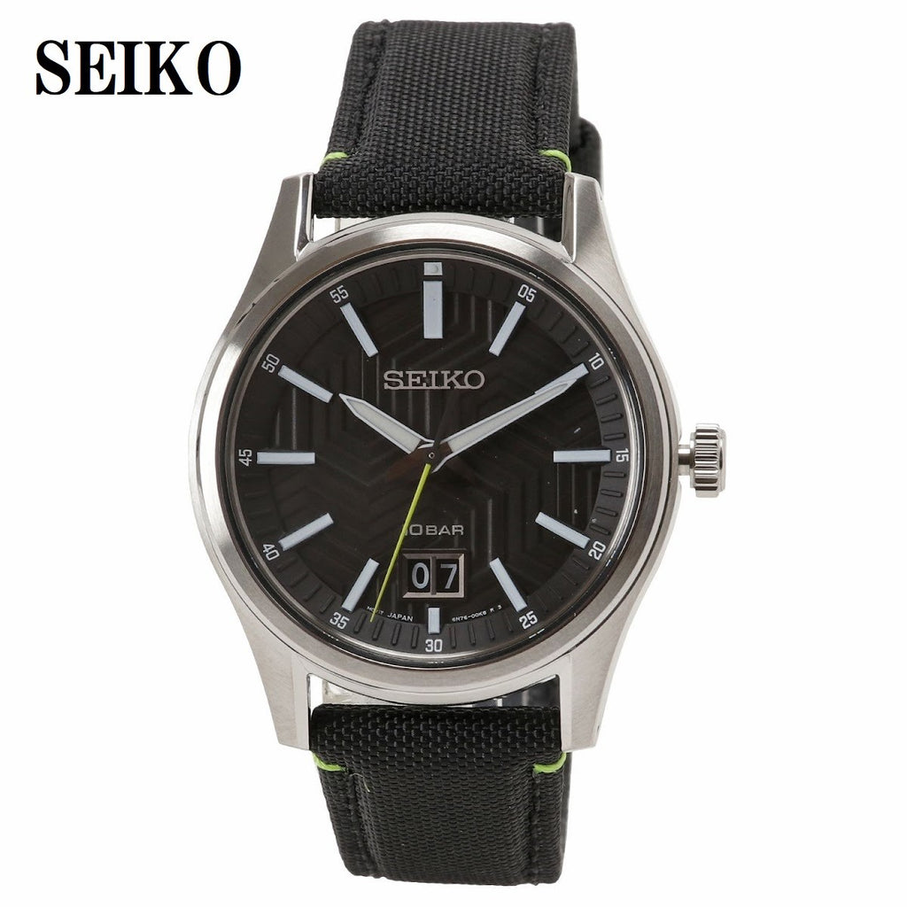 SEIKO ANALOG WATCH QUARTZ SUR517P1 SILVER BLACK セイコー アナログ