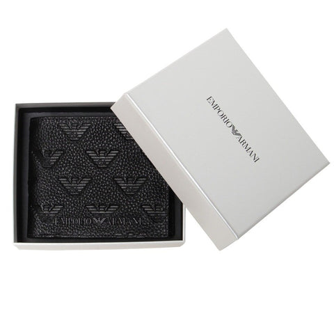 EMPORIO ARMANI BILLFOLD WALLET WITH ALLOVER EMBOSSED EAGLE